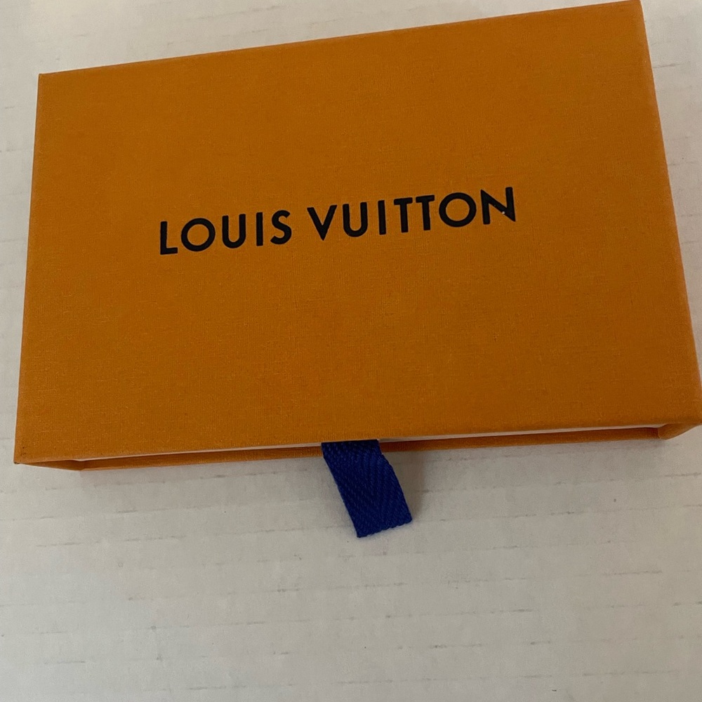 Louis Vuitton Orange Jewelry Box with Blue Accent